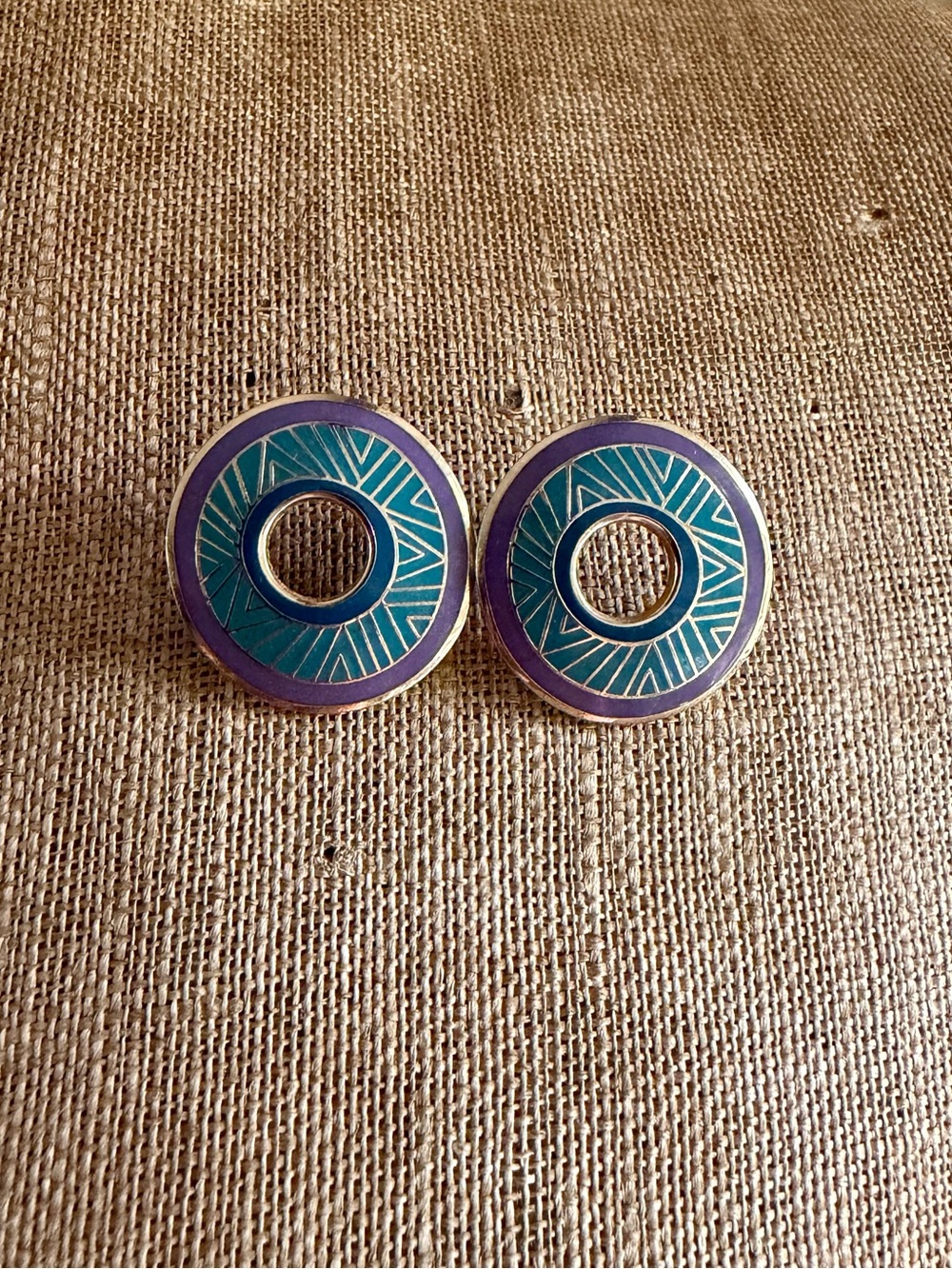 VTG Laurel Burch Abstract Earrings